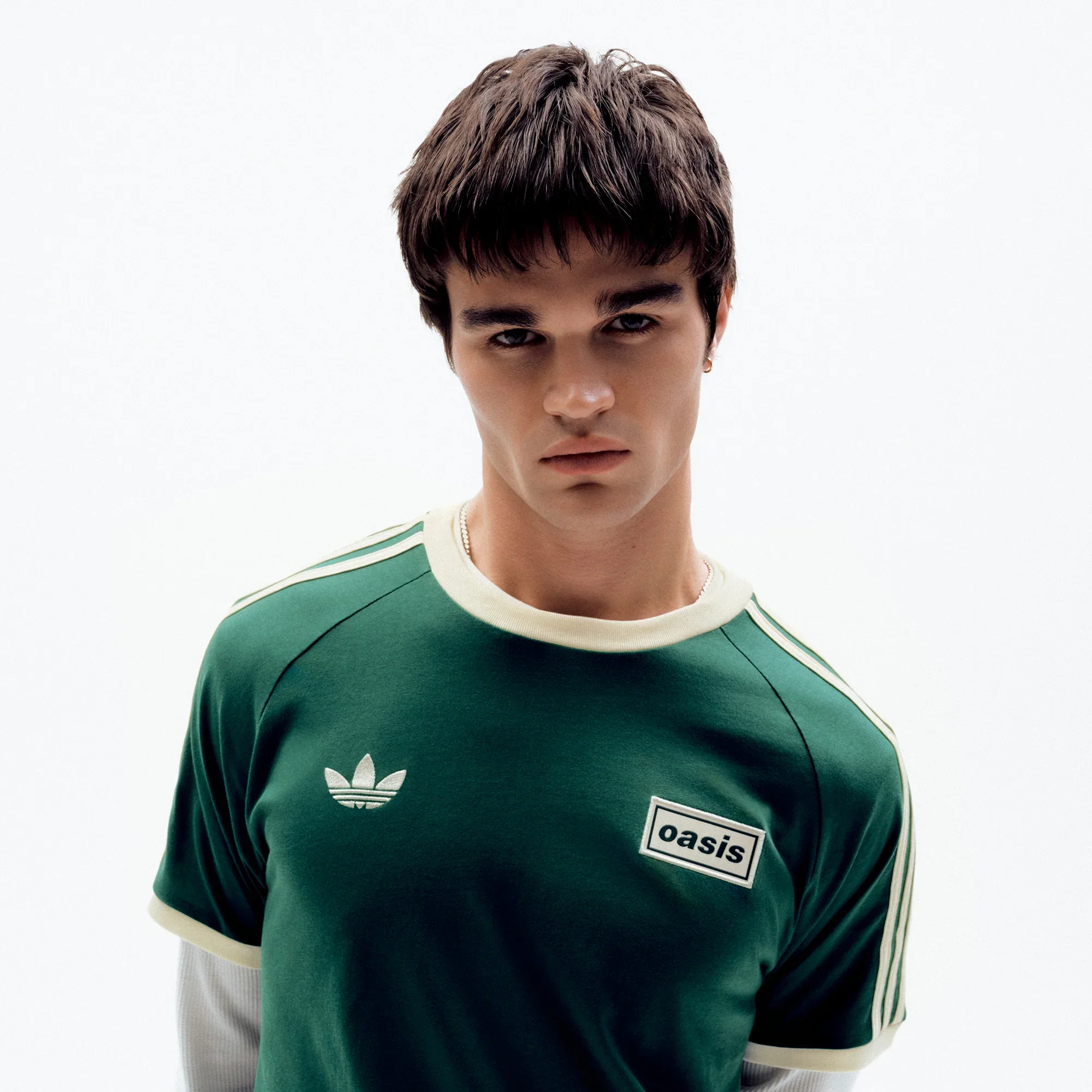 Live '25 adidas 3 Stripes T-Shirt Collegiate Green/Cream White - Image 5