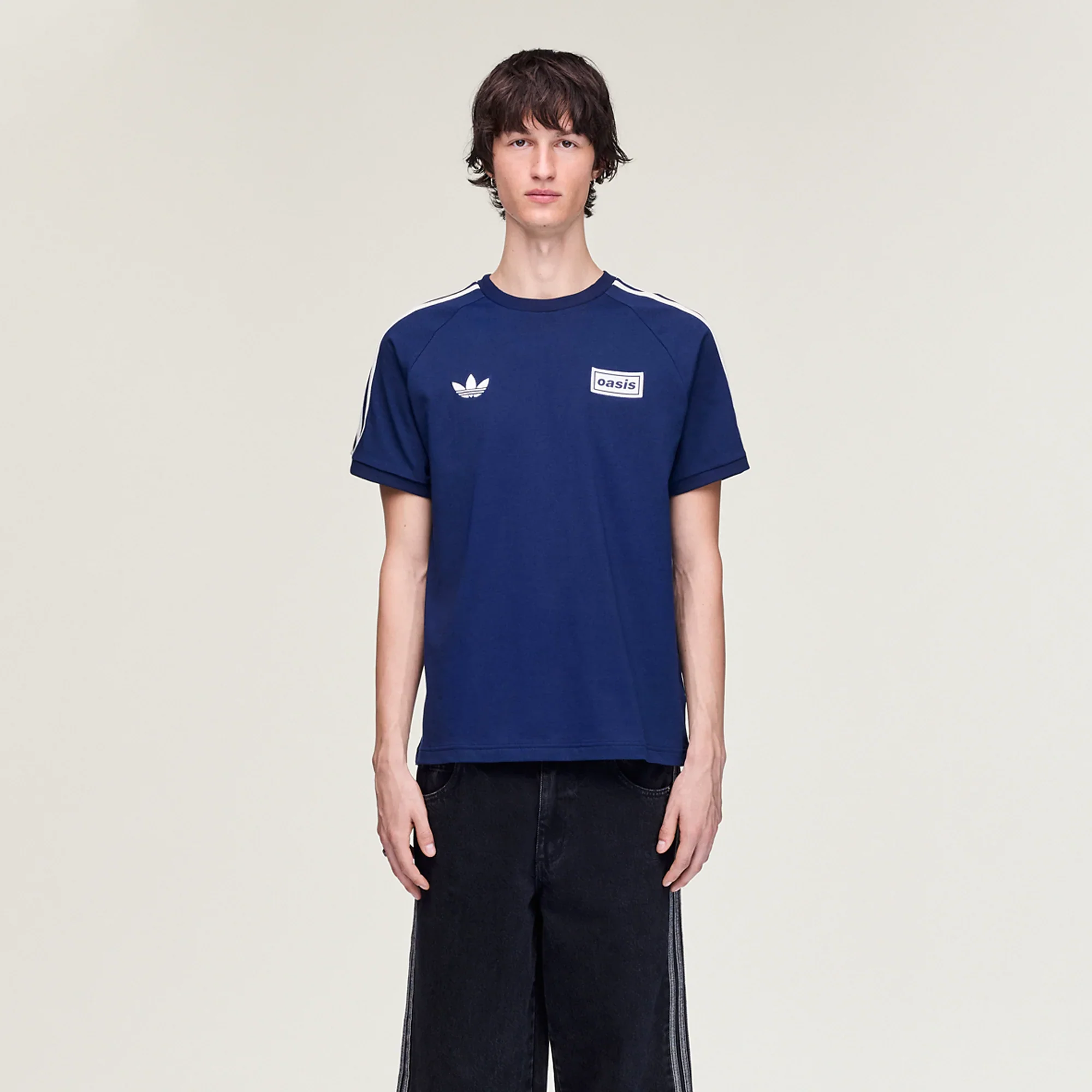 Live '25 adidas 3 Stripes T-Shirt Night Indigo/Cream White - Image 3