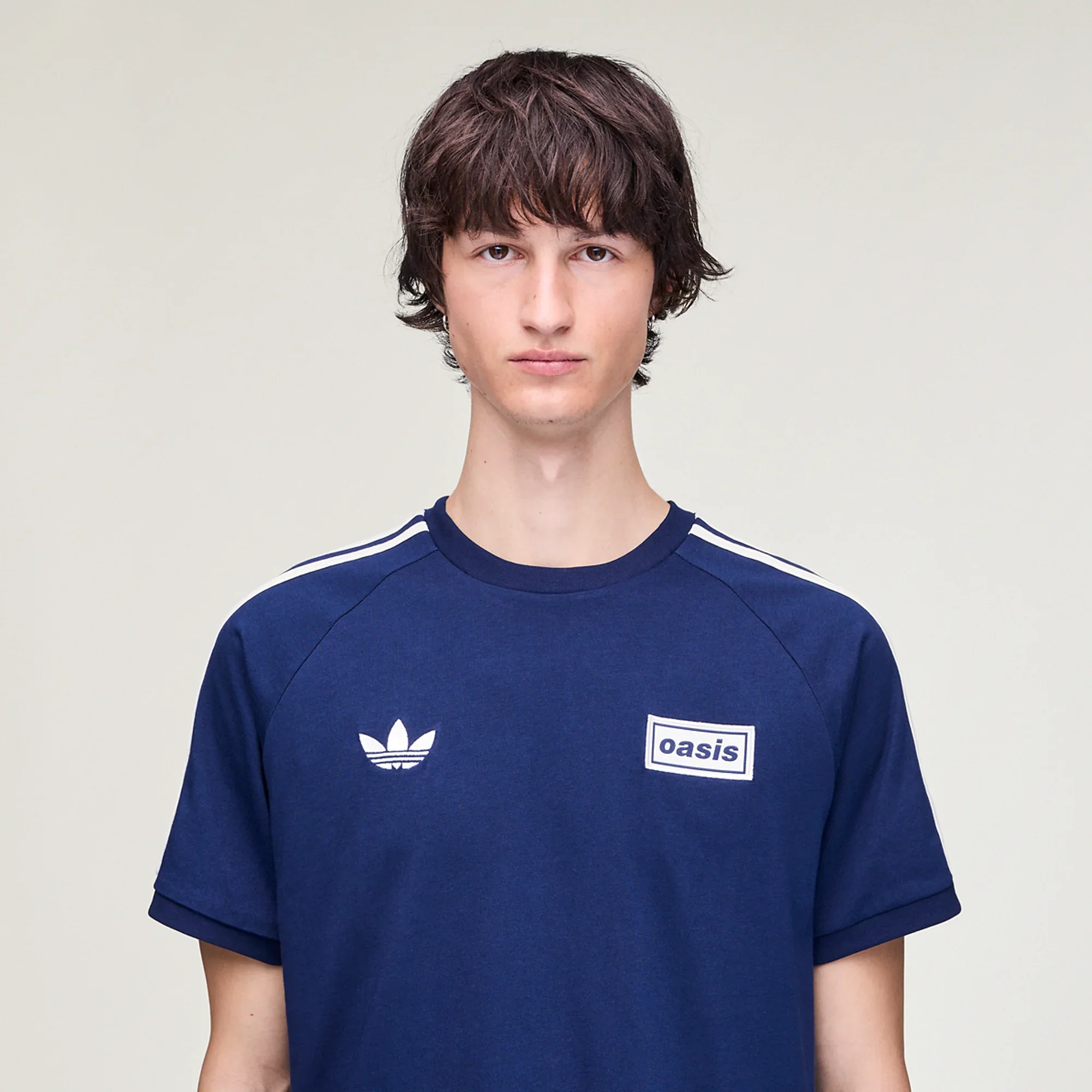 Live '25 adidas 3 Stripes T-Shirt Night Indigo/Cream White - Image 4