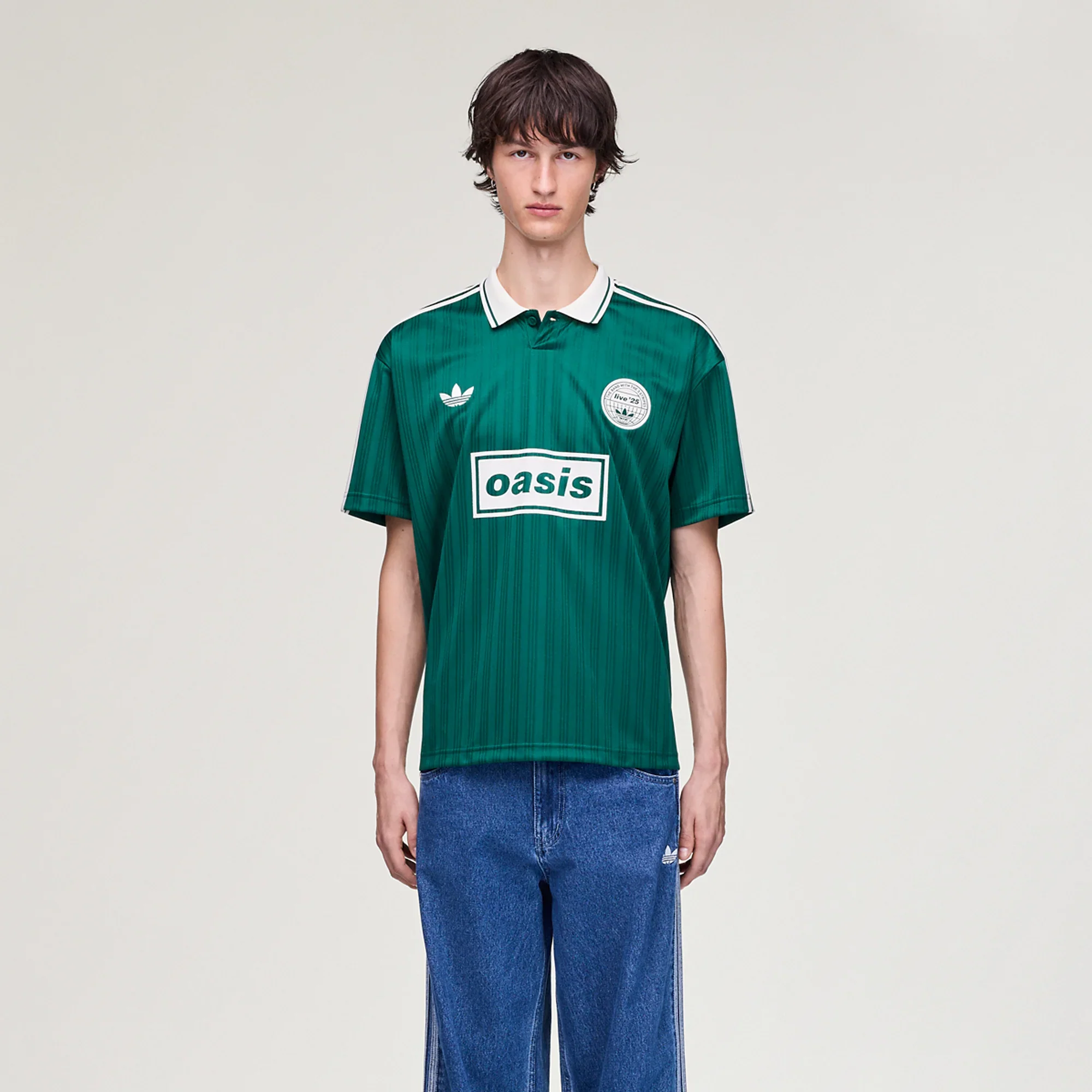 Live '25 adidas Football Shirt Collegiate Green/Cream White - Image 3