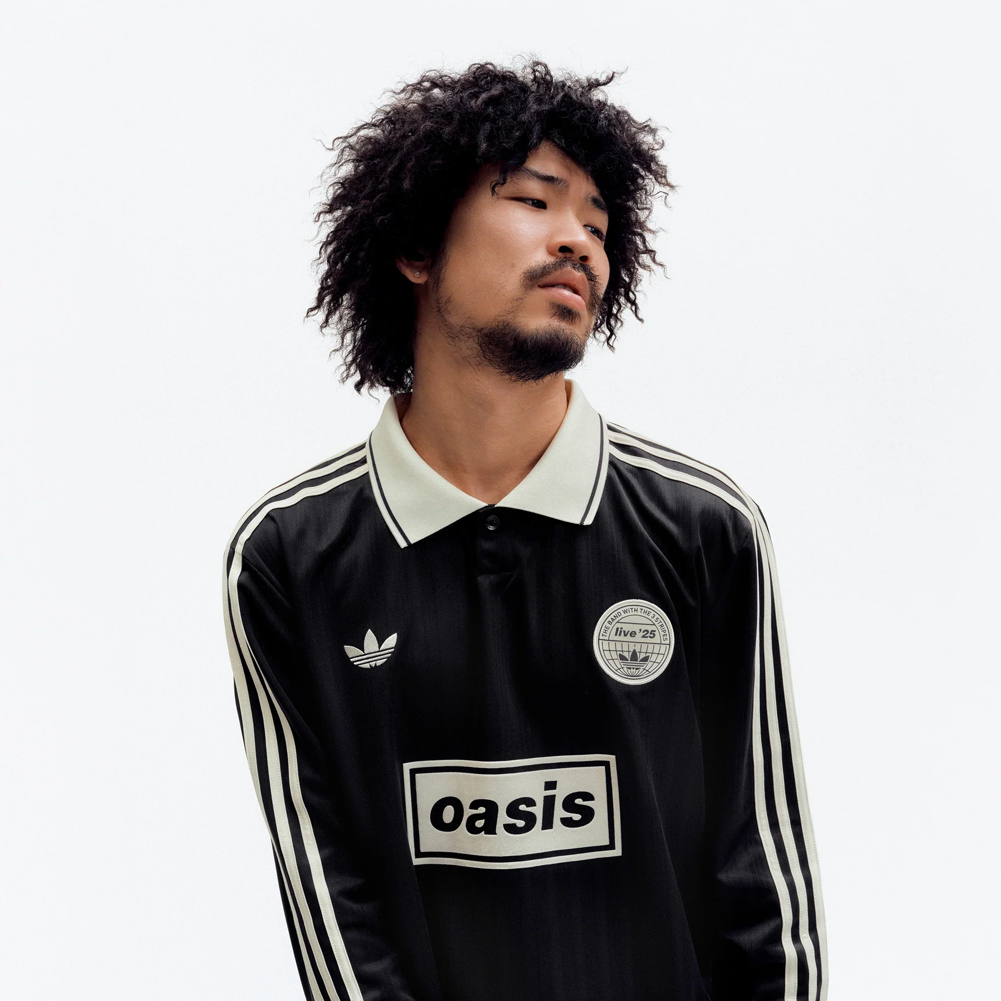 Live '25 adidas Long Sleeve Football Shirt Black/Cream White - Image 5